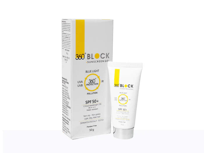 360 Block Sunscreen Gel spf 50+, 50gm
