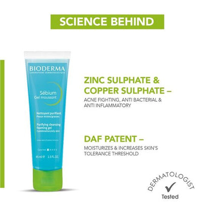 Bioderma Sebium Moussant Purifying Cleansing Foaming Gel