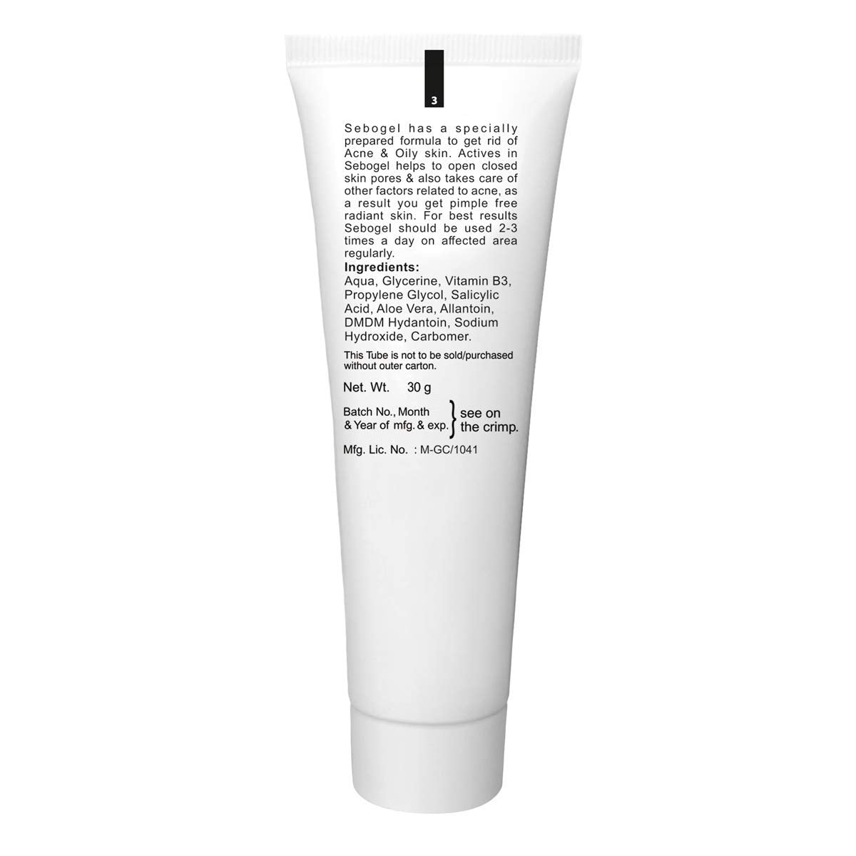 Sebogel For Pimples & Oily skin Gel, 30gm