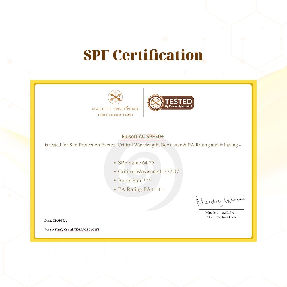 Episoft AC SPF 50 + Hydration Sunscreen 50gm