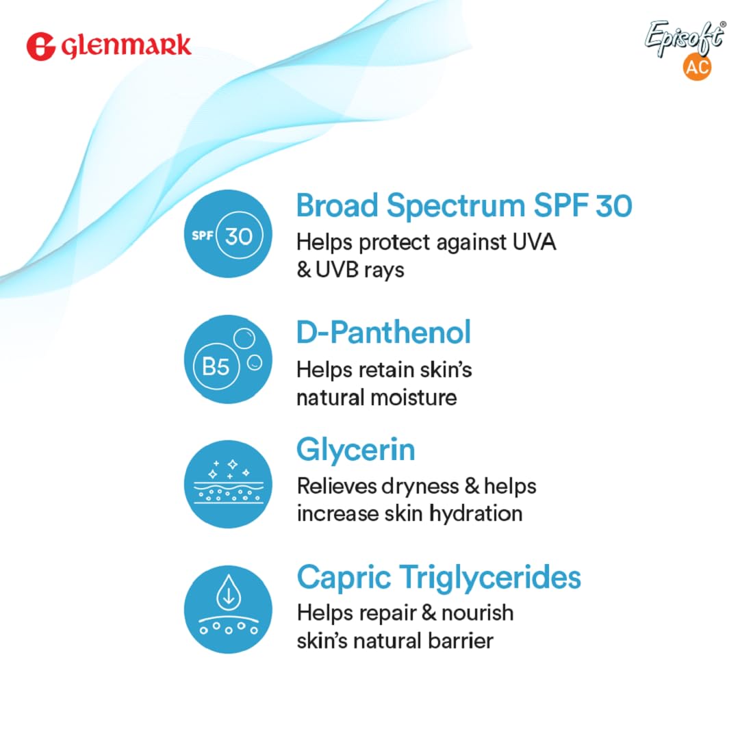 Episoft AC Sunscreen Cream SPF 30, 75gm