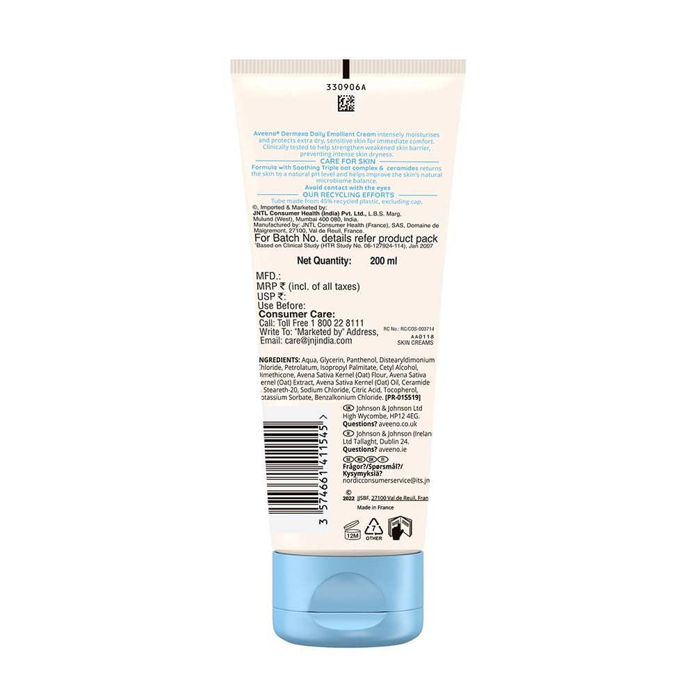 Aveeno Dermexa Emollient Cream 200ml
