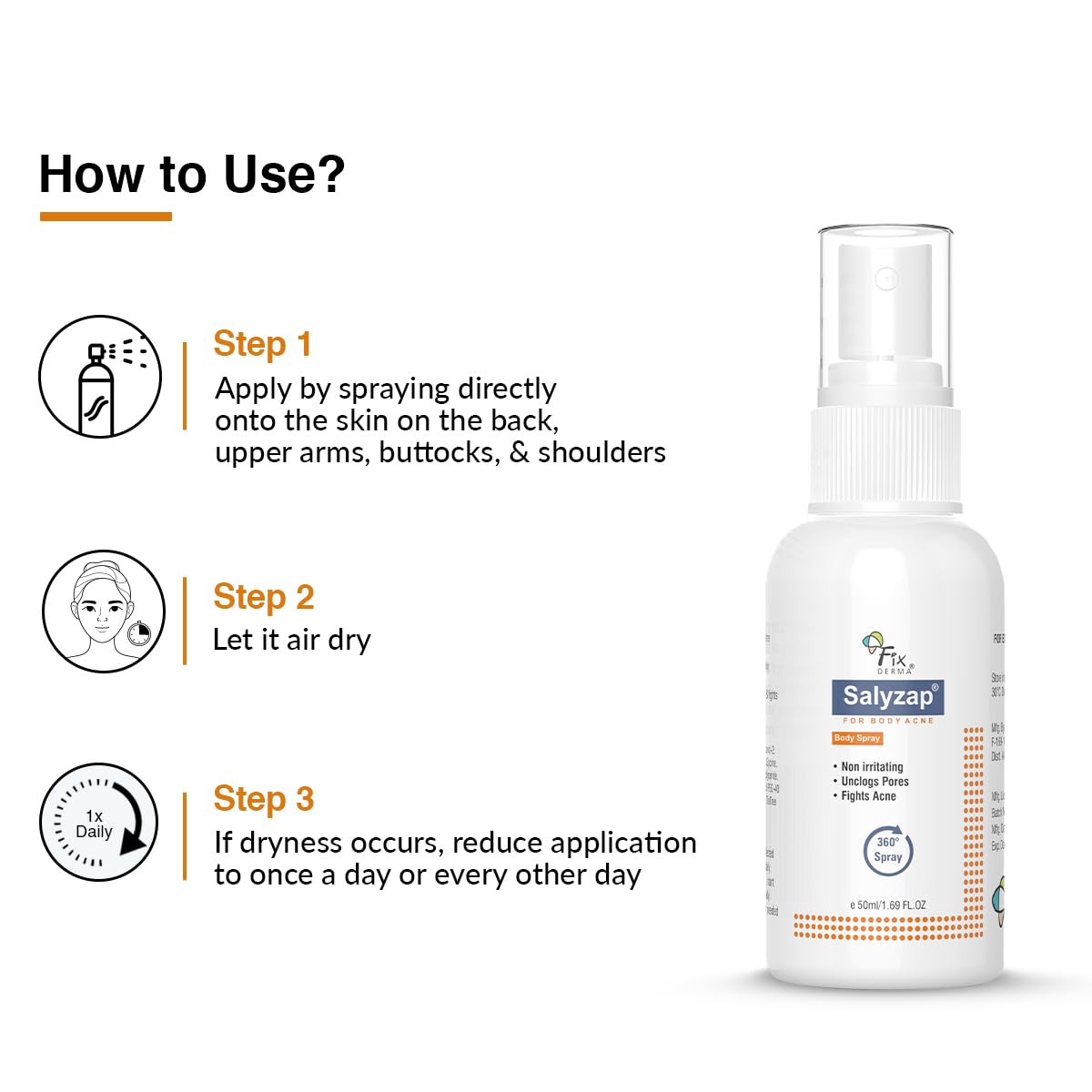 Fixderma Salyzap Body Spray
