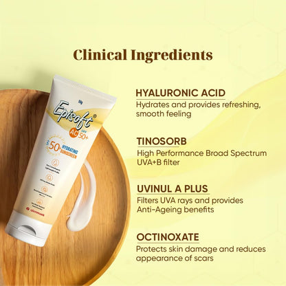 Episoft AC SPF 50 + Hydration Sunscreen 50gm