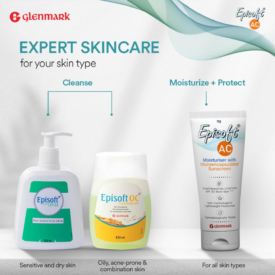 Episoft AC Sunscreen Cream SPF 30, 75gm
