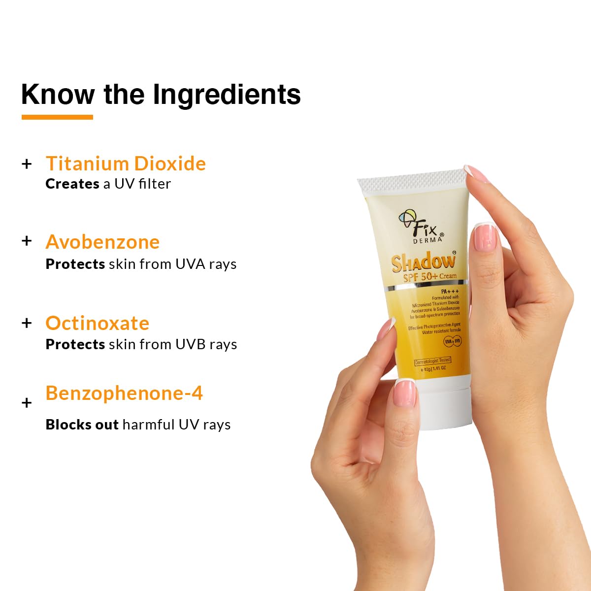 Fixderma Shadow Sunscreen SPF 50+Cream 75gm