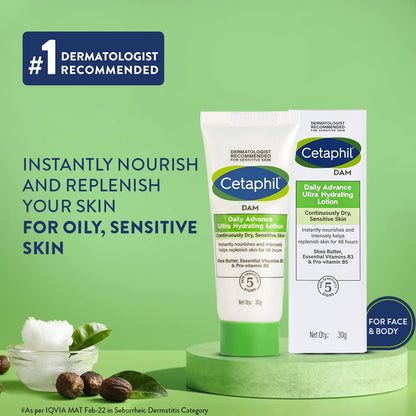 Cetaphil DAM Daily Advance Ultra Hydrating Lotion for Dry, Sensitive Skin 30g