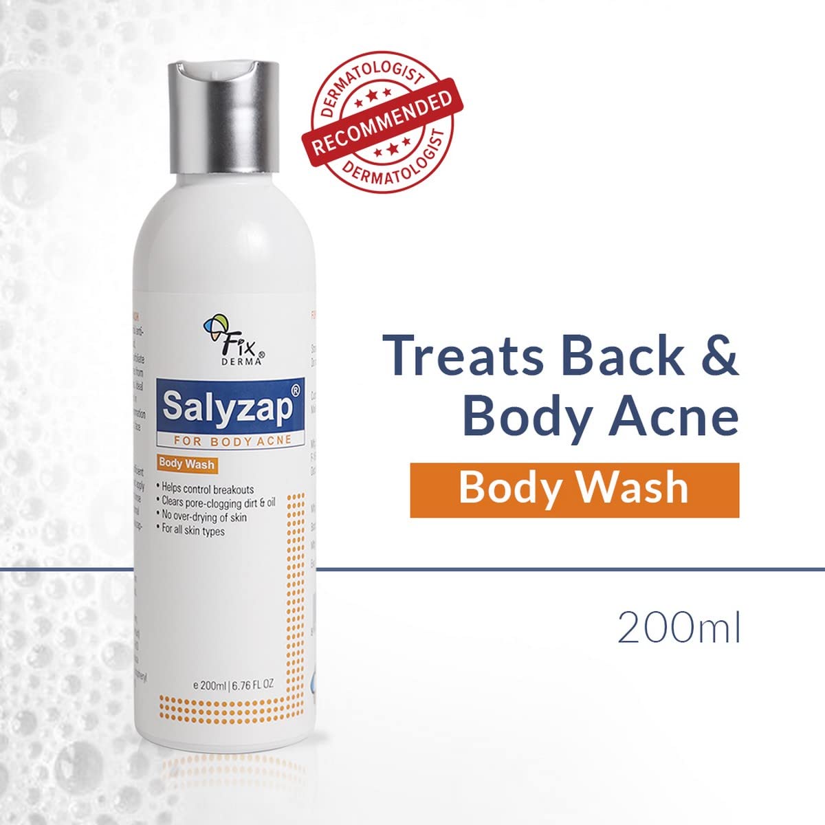 Salyzap Body Wash For Acne, 200ml