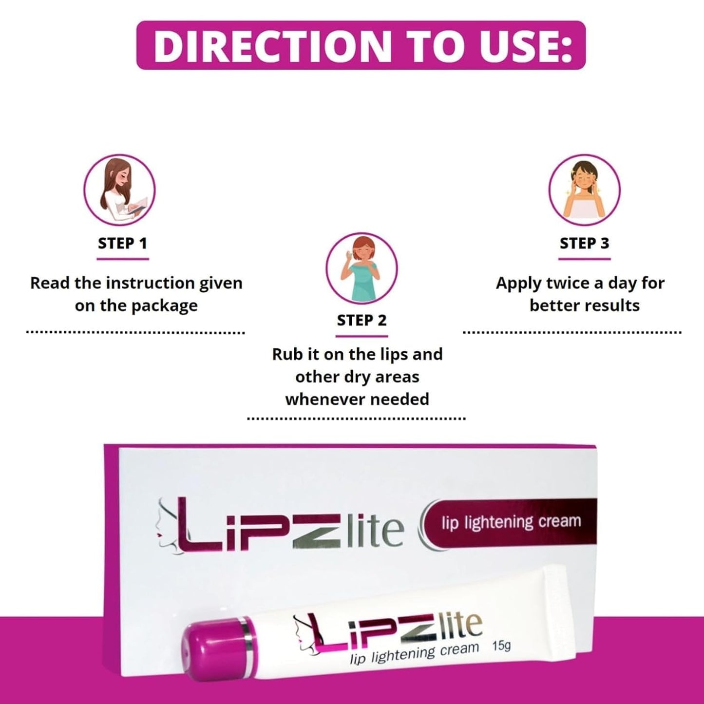 Lipzlite Lip Lightening Cream, 15gm