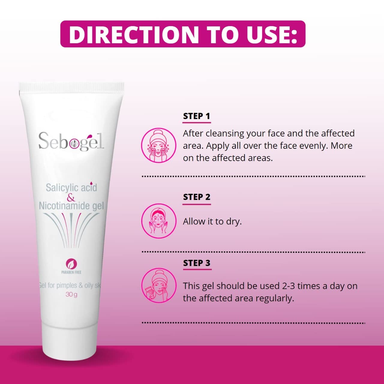 Sebogel For Pimples & Oily skin Gel, 30gm