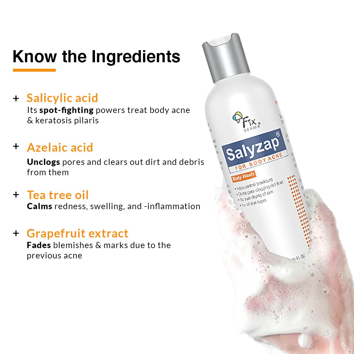 Salyzap Body Wash For Acne, 200ml