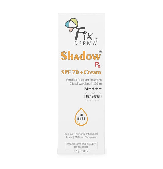 Fixderma Shadow RX SPF 70+ Cream, 75gm