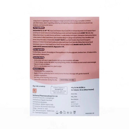 Acstop Lightweight Acne Control Face Serum 5% 30ml