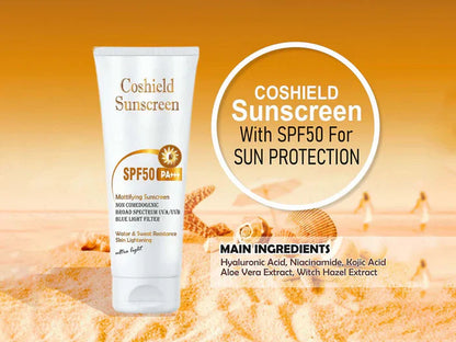 Cosderma Coshield Mattifying Sunscreen SPF 50 PA+++ 50ml