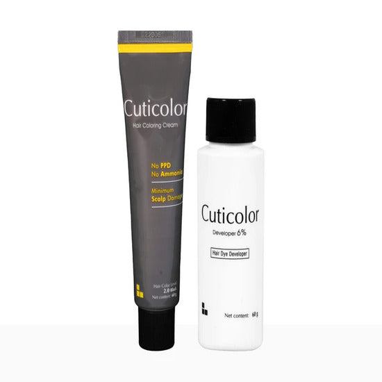 Cuticolor Hair Coloring Cream, 2.0 Black 60gm+60gm 120gm