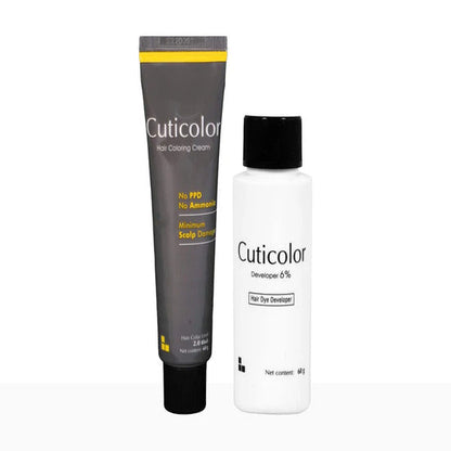 Cuticolor Hair Coloring Cream, 2.0 Black 60gm+60gm 120gm
