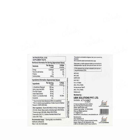 Ethiglo Tablet 10 Tab