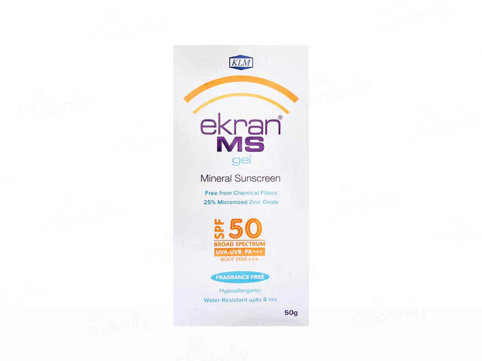 Ekran MS Mineral Sunscreen Gel SPF 50 PA+++ 50gm