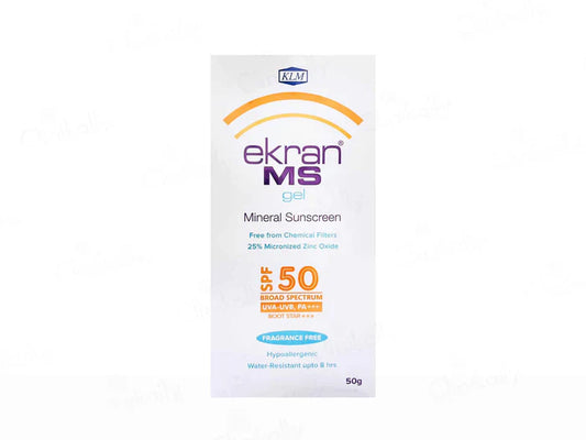 Ekran MS Mineral Sunscreen Gel SPF 50 PA+++ 50gm