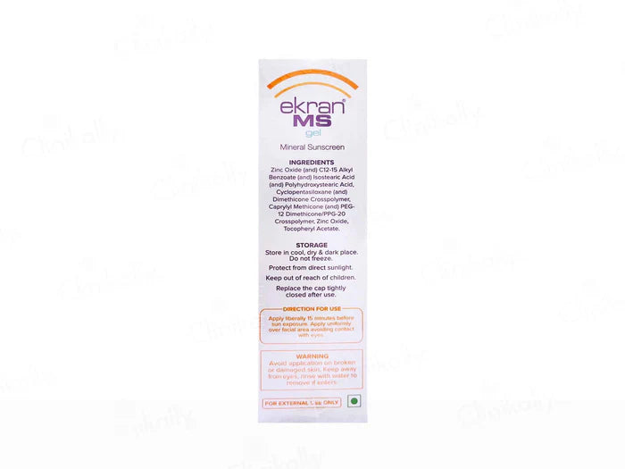 Ekran MS Mineral Sunscreen Gel SPF 50 PA+++ 50gm