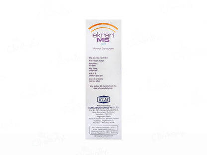 Ekran MS Mineral Sunscreen Gel SPF 50 PA+++ 50gm