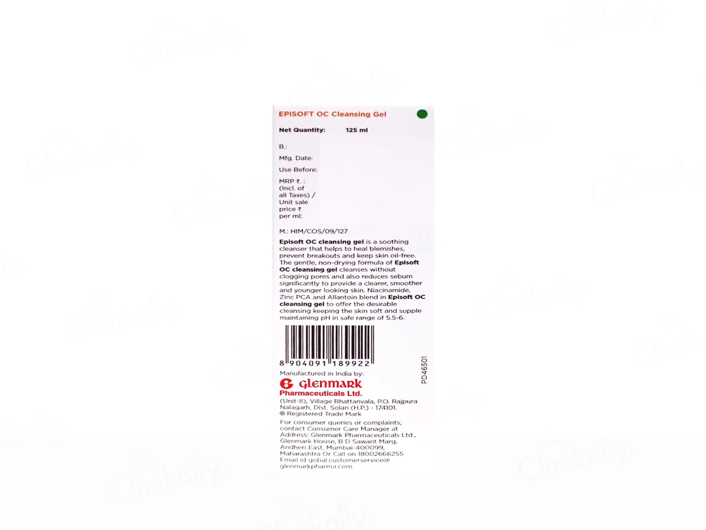 Episoft OC Cleansing Gel, 125ml