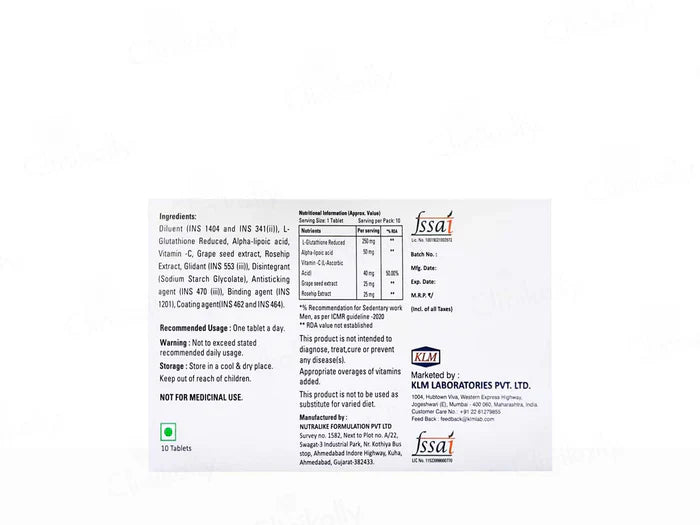 Glutaderm Tablet 10Tab