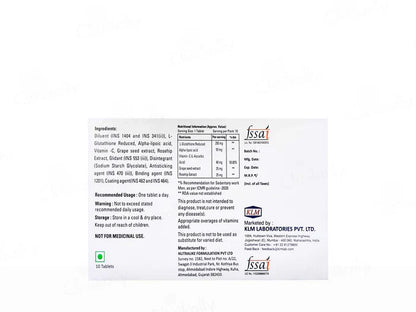 Glutaderm Tablet 10Tab