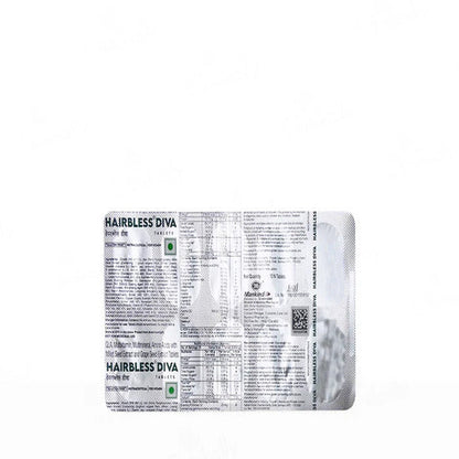 Hairbless Diva Nutraceutical Tablet For Women 30Tab strip