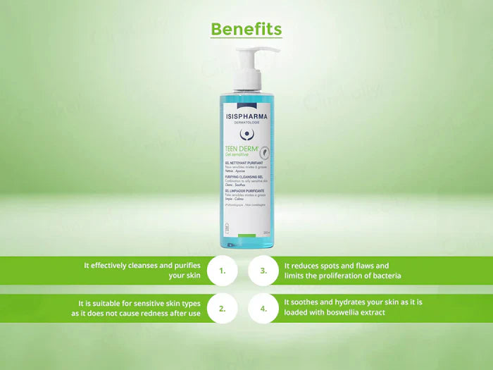 Isispharma Teen Derm Sensitive Purifying Cleansing Gel 250ml
