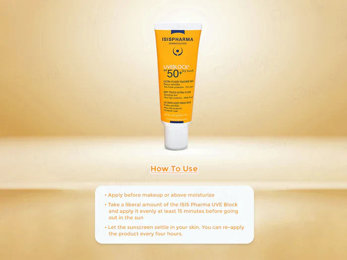 Isispharma UVE Block Dry Touch Ultra-Fluid Sunscreen SPF 50+ PA++++ 40ml