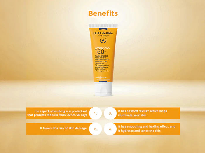 Isispharma UVE Block Invisible Fluid Sunscreen SPF 50+ PA++++ 40ml