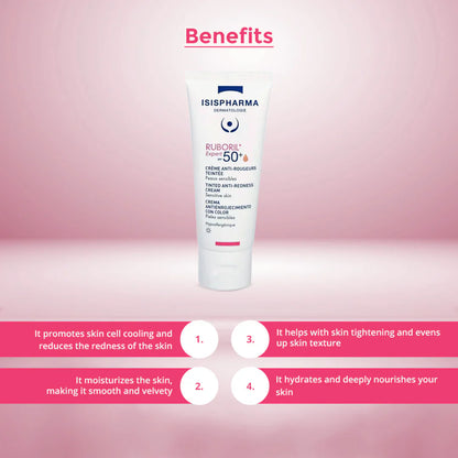 Isispharma RUBORIL Expert SPF 50 Tinted Anti Redness Cream 40ml
