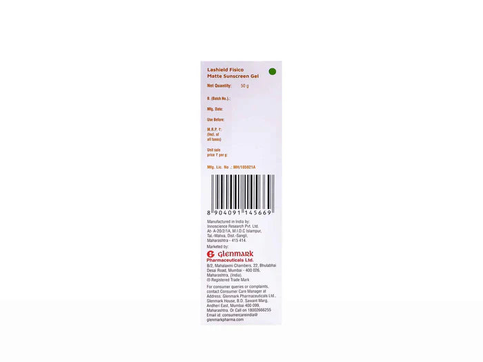 La Shield Fisico Matte SPF 50 Sunscreen Gel, 50gm
