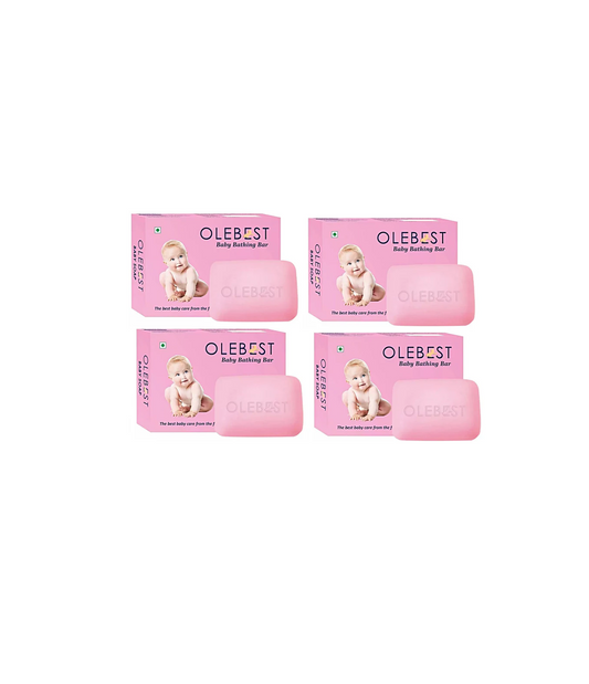 Olebest Baby Bathing Bar, 75gm x 4