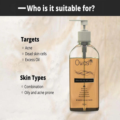 Owash Ultra Mild Oily Skin Wash 150ml