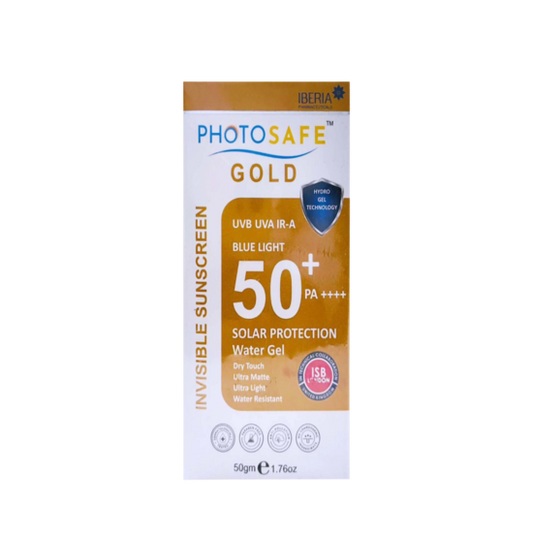 Photosafe Gold Invisible water Blue Light Sunscreen Gel SPF 50+ 50gm