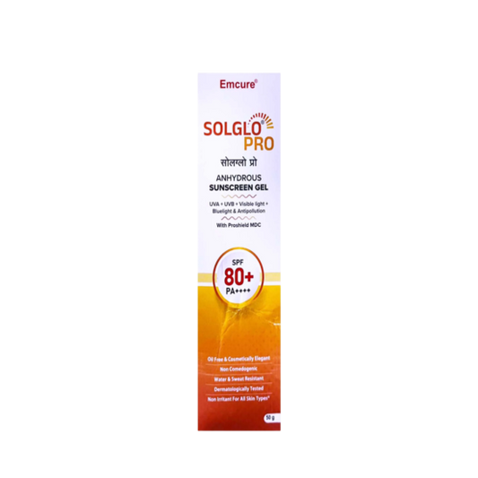 Solglo Pro Anhydrous Sunscreen Gel SPF 80+ PA++++ 50GM