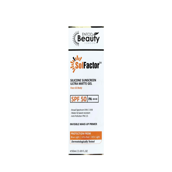 SolFactor Silicone Ultra Matte Sunscreen Gel SPF 50 PA+++ 50ml