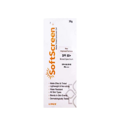 Softscreen+ plus Matte Tinted Sunscreen Gel SPF 50+ PA+++ 30gm