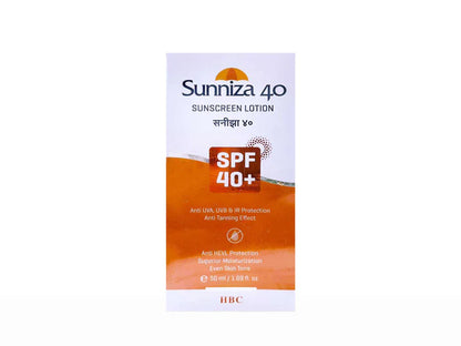 Sunniza SunScreen Lotion SPF 40, 50Gm