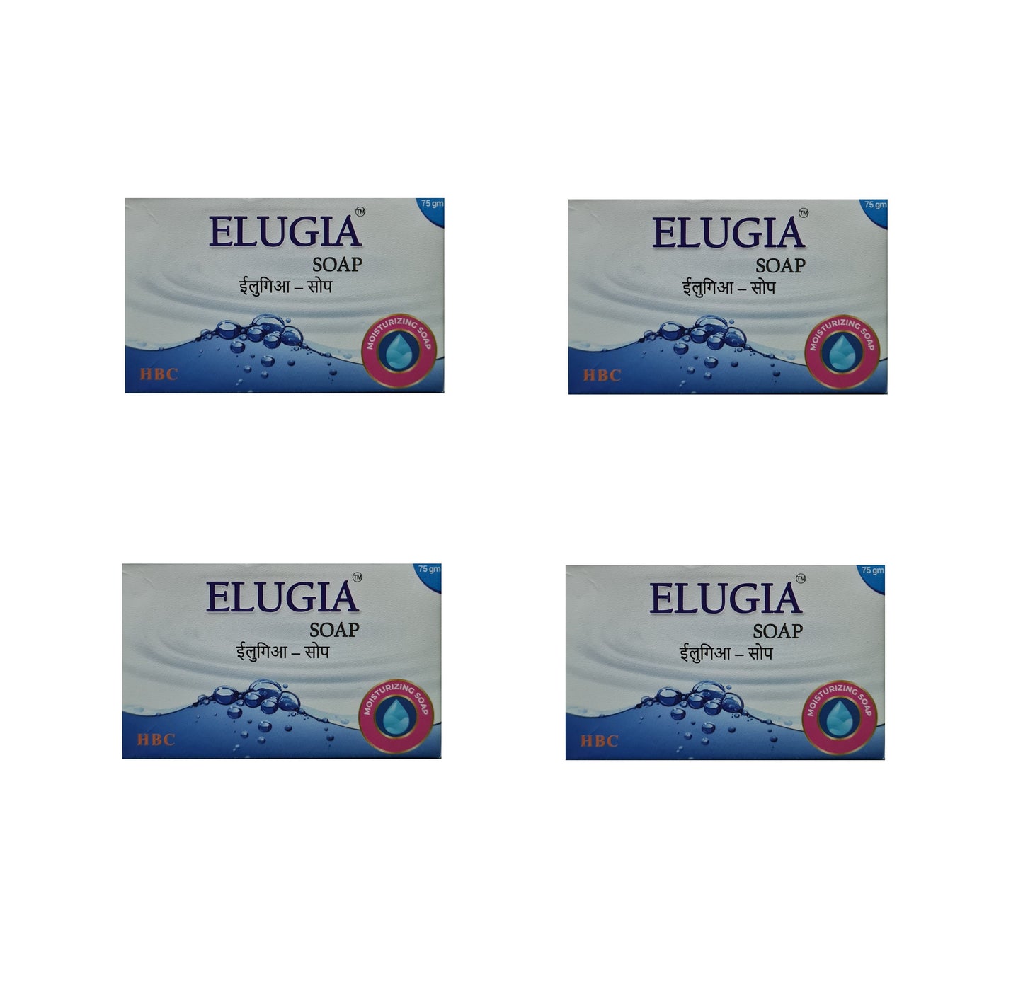 Elugia Moisturizing Soap 75gm,  PACK of 4
