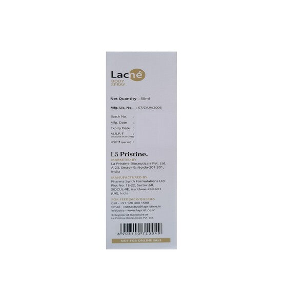 Lacne 360 Acne Treatment Body Spray, 50ml