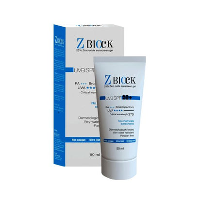 Z Block Spf 50+ Sunscreen Gel, 50ml