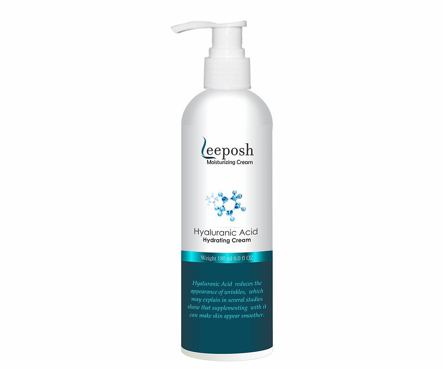 Cosderma LEEPOSH Hyaluronic Acid Moisturizer Intense Hydrating Anti ageing HA Cream, 180ml