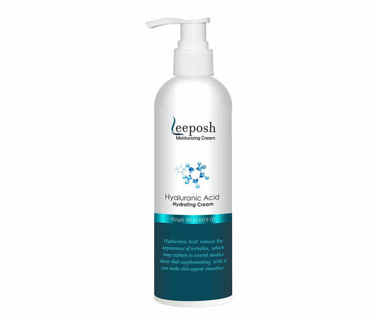 Cosderma LEEPOSH Hyaluronic Acid Moisturizer Intense Hydrating Anti ageing HA Cream, 180ml