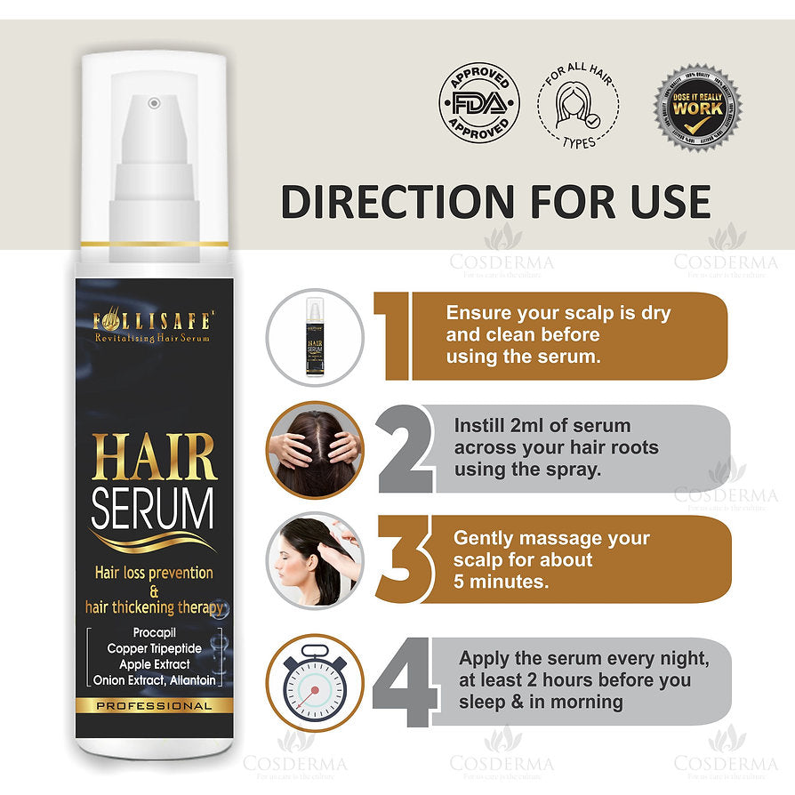Follisafe Hair Regrowth Serum Procapil Copper tripeptides & Apple Stem cell, 60ml