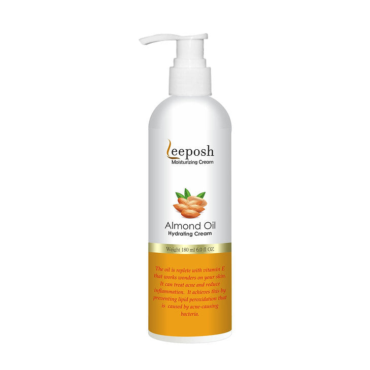 Cosderma Leeposh Almond Oil Moisturizing Cream, 180ml