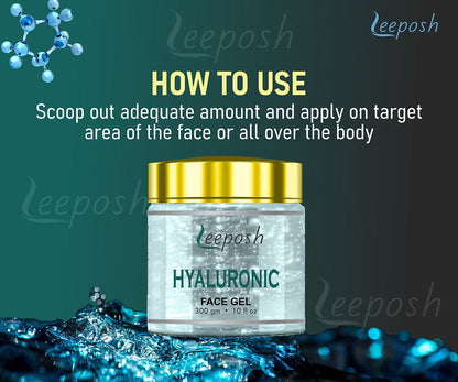 Cosderma Leeposh Hyaluronic Acid Gel Cream Anti ageing Hydrating Gel Anti ageing Gel, 300gm