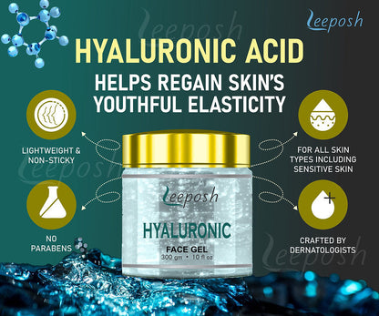 Cosderma Leeposh Hyaluronic Acid Gel Cream Anti ageing Hydrating Gel Anti ageing Gel, 300gm